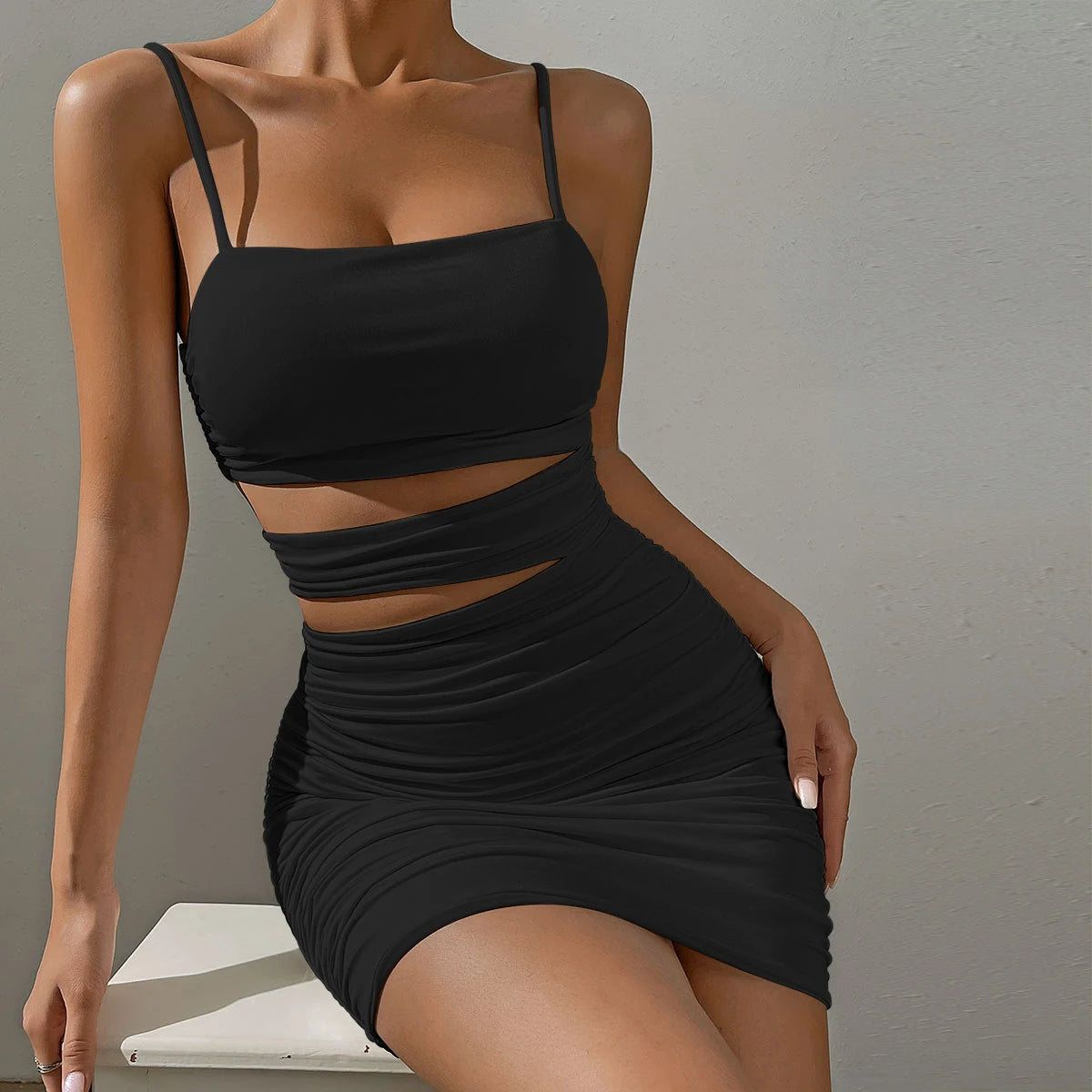 Sexy Bodycon Mini Jurk voor Vrouwen, Feestavondoutfit, Nachtclubjurken
