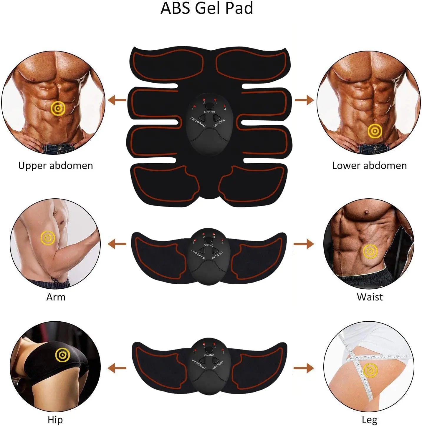 Slimme EMS Draadloze Spierstimulator Fitnesstrainer Buikspiertraining vetverbrander