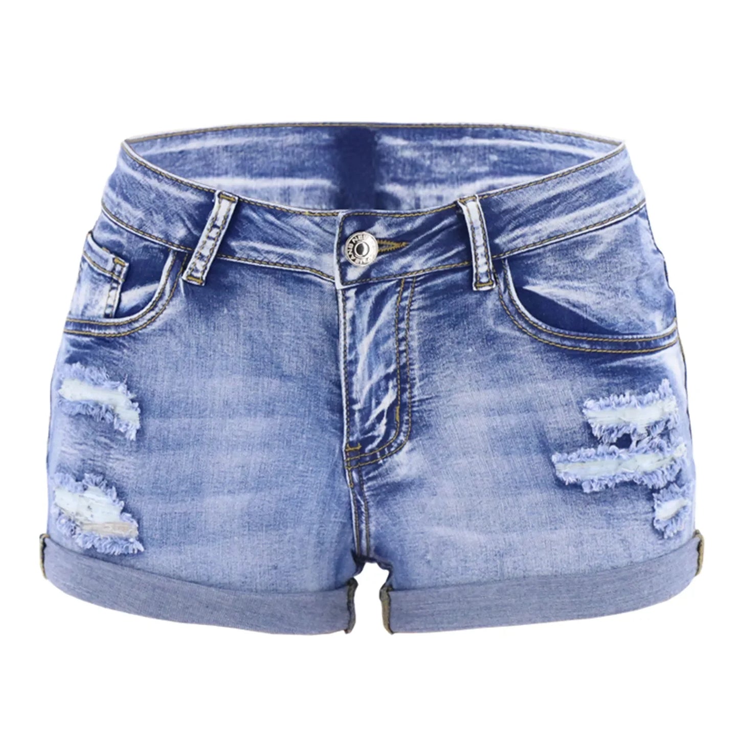 Women's Split Denim Shorts Summer Beach