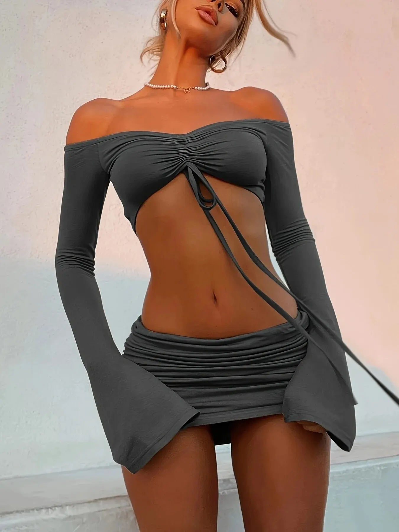 Dulzura lange mouwen Crop Top