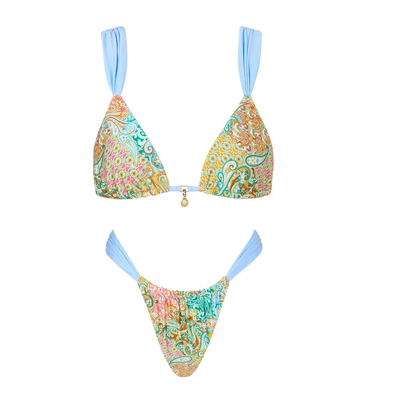 Beach Printed Bikini rokje Set
