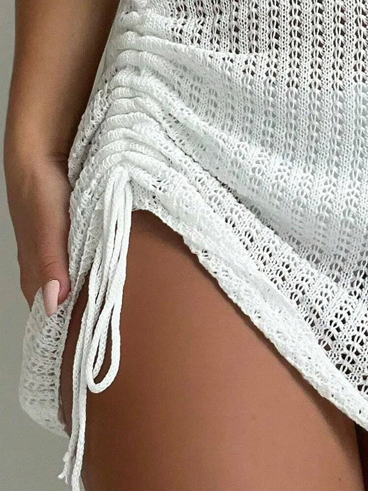 gebreide korte rok zomer strand mode elegante korte rok