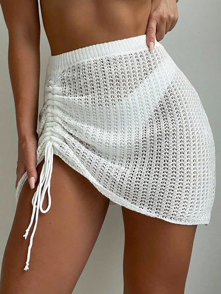 gebreide korte rok zomer strand mode elegante korte rok