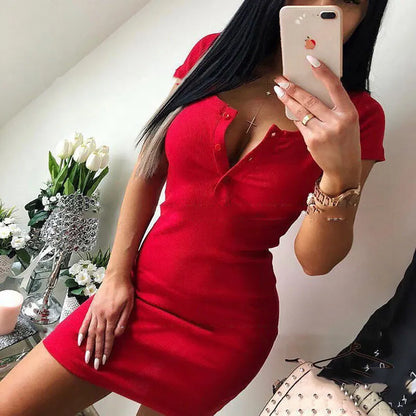 Sexy Casual Mini jurkje met V Nek