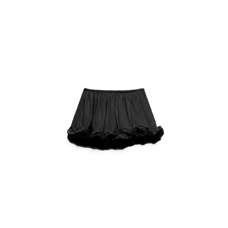Nieuwe effen chiffon vakantie tweedelige sexy mouwloze zoom top & rok geplooid