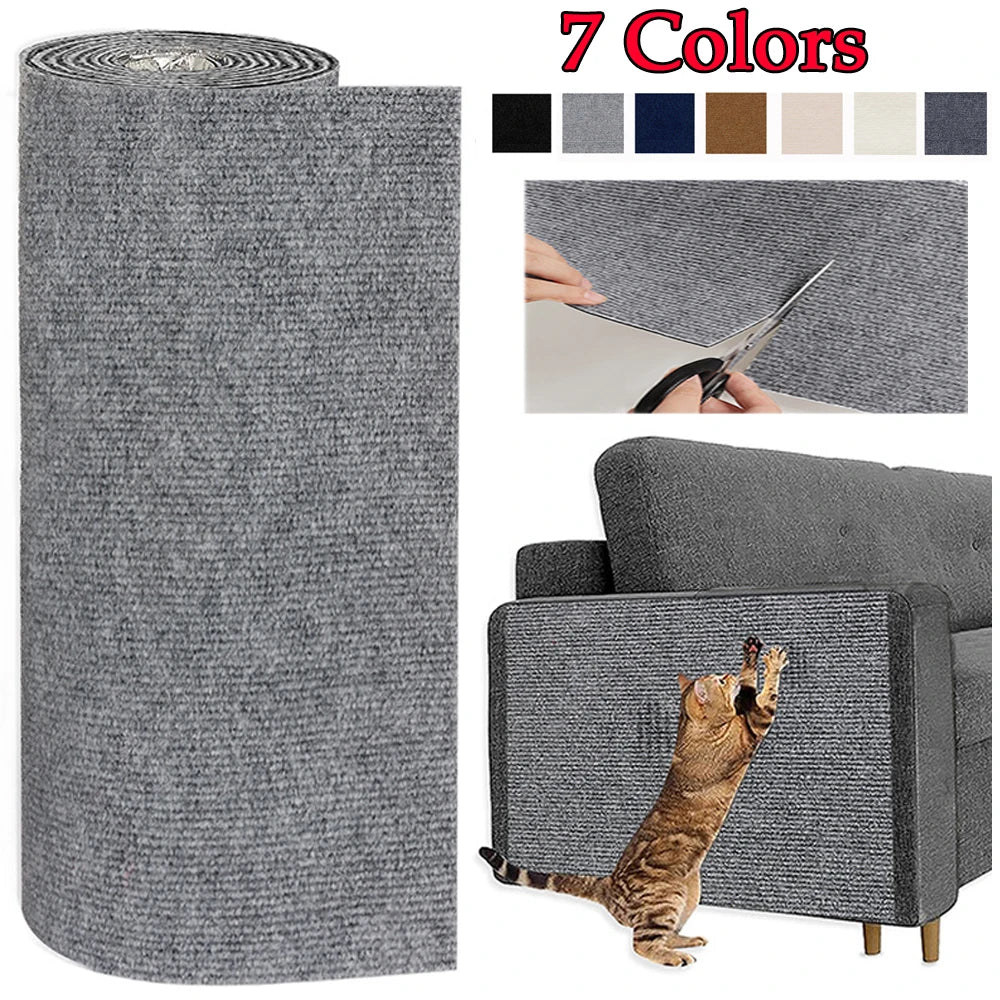 7 Kleuren Kattenkrabpaal Sofa Beschermer Kattenkrabmat Bescherming Trimbaar Zelfklevend Tapijt DIY Kattenkrabmat