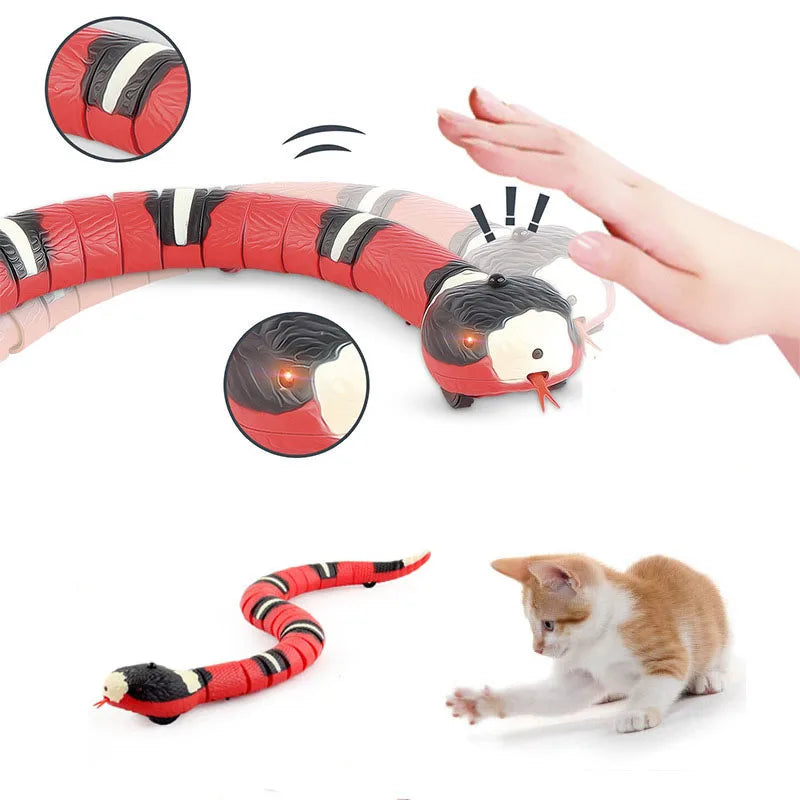 Huisdier Kat Speelgoed Interactieve Smart Sensing Slang Teasetoys Automatische Detectie Intelligente Obstakels Vermijden Indoor Spelen Kat Benodigdheden