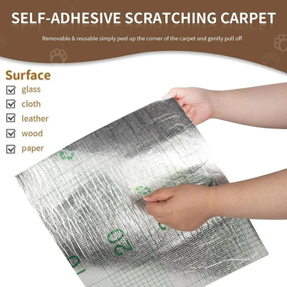 Zelfklevende kattenkrabmat Trimbaar kattentapijt Kat krabtapijt Hoekmuur Kat DIY Scratch Sofa Meubelbeschermer