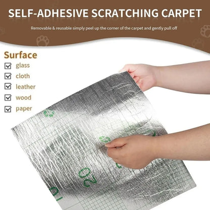 Zelfklevende kattenkrabmat Trimbaar kattentapijt Kat krabtapijt Hoekmuur Kat DIY Scratch Sofa Meubelbeschermer