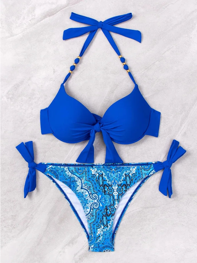 2025 Push Up Halter Bikini