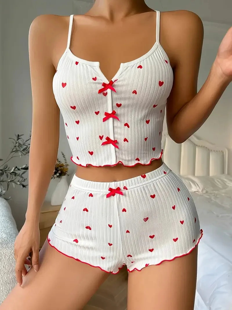 Dames nachtkleding casual huiskleding -sexy camisole vest met shorts