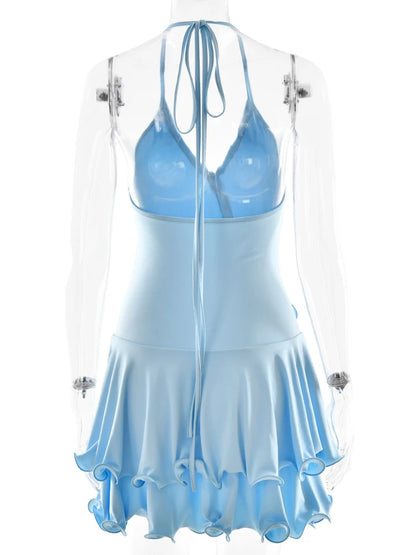 Sibybo Sleeveless Mini Dress Backless