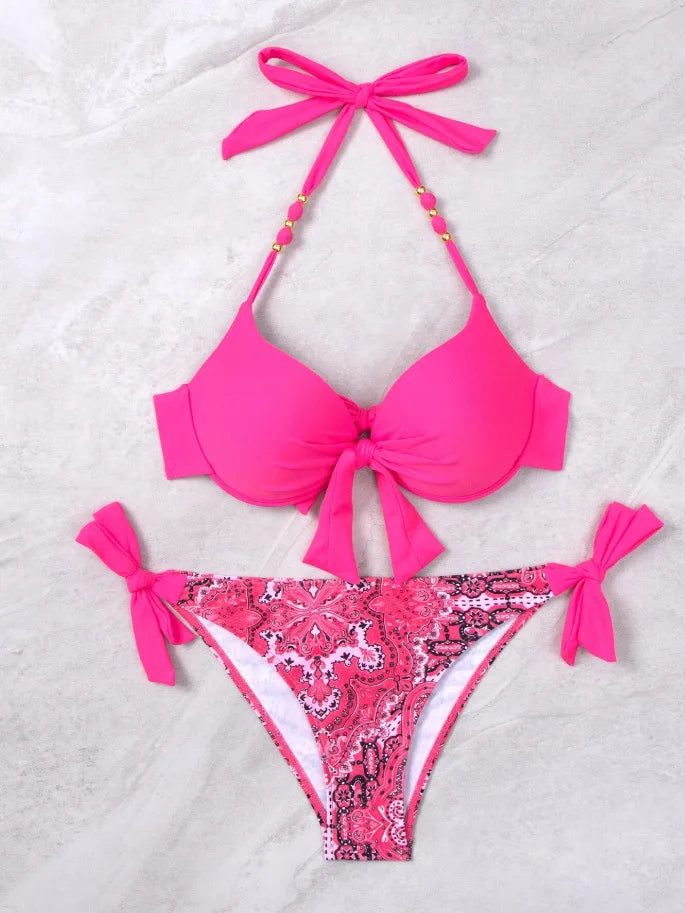 2025 Push Up Halter Bikini