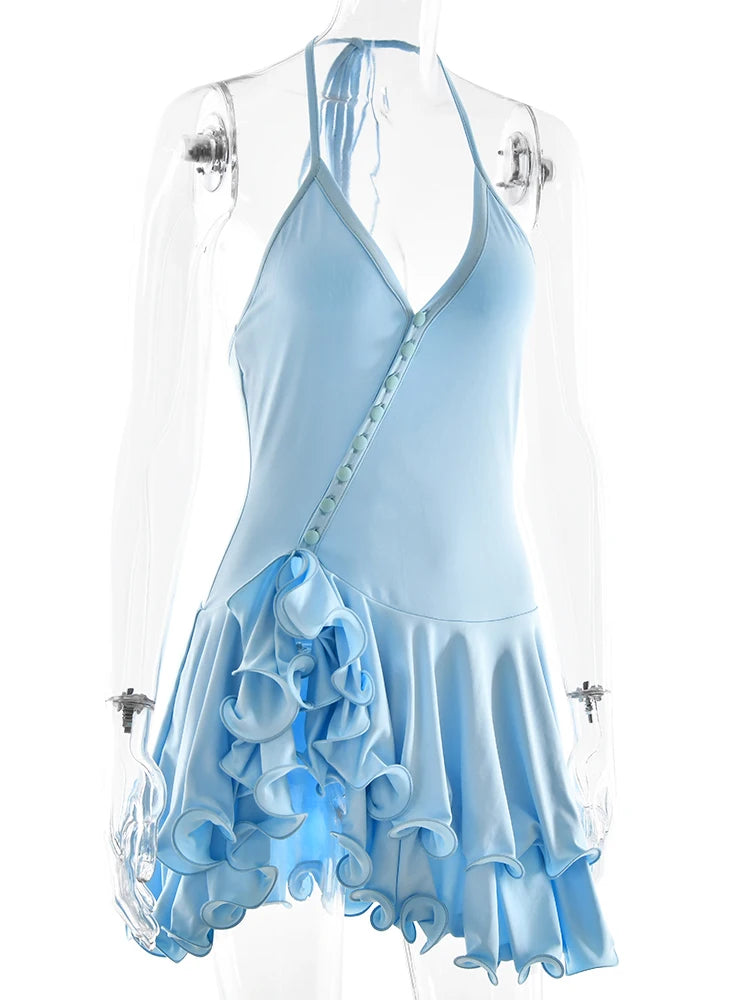 Sibybo Sleeveless Mini Dress Backless