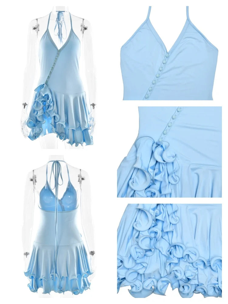 Sibybo Sleeveless Mini Dress Backless