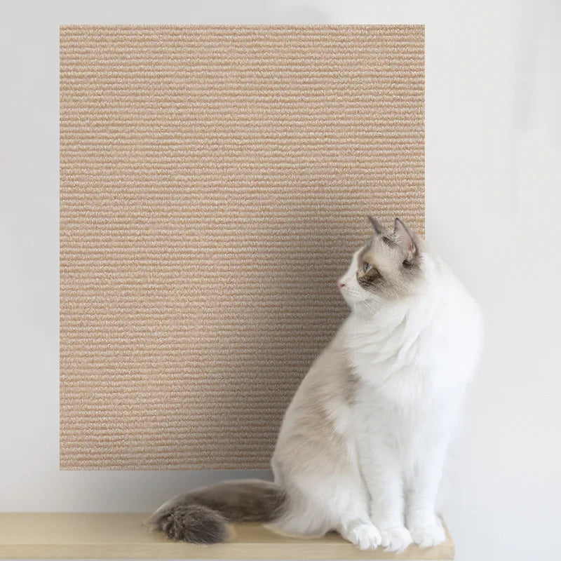 Zelfklevende kattenkrabmat Trimbaar kattentapijt Kat krabtapijt Hoekmuur Kat DIY Scratch Sofa Meubelbeschermer