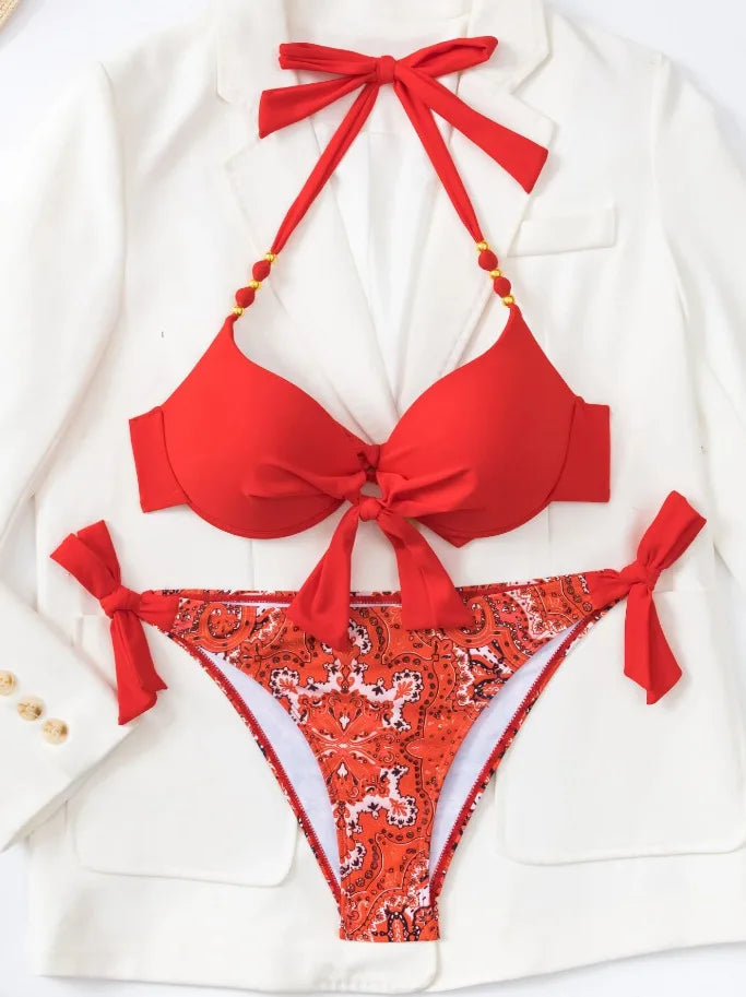 2025 Push Up Halter Bikini