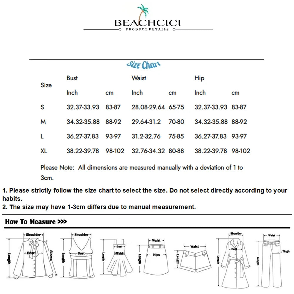 BEACHCICI Sexy badpak, luipaardprint, hoge taille monokini, badpak, strandkleding