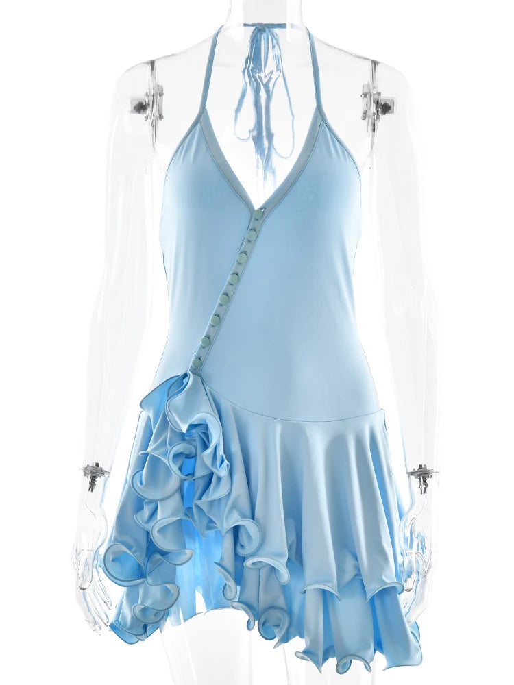 Sibybo Sleeveless Mini Dress Backless