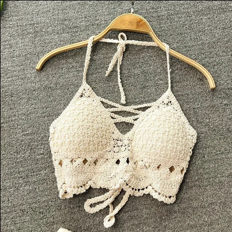 2025 Crop Tops Retro Wild Sexy Spaghetti Band Tanktop Ingebouwde BH
