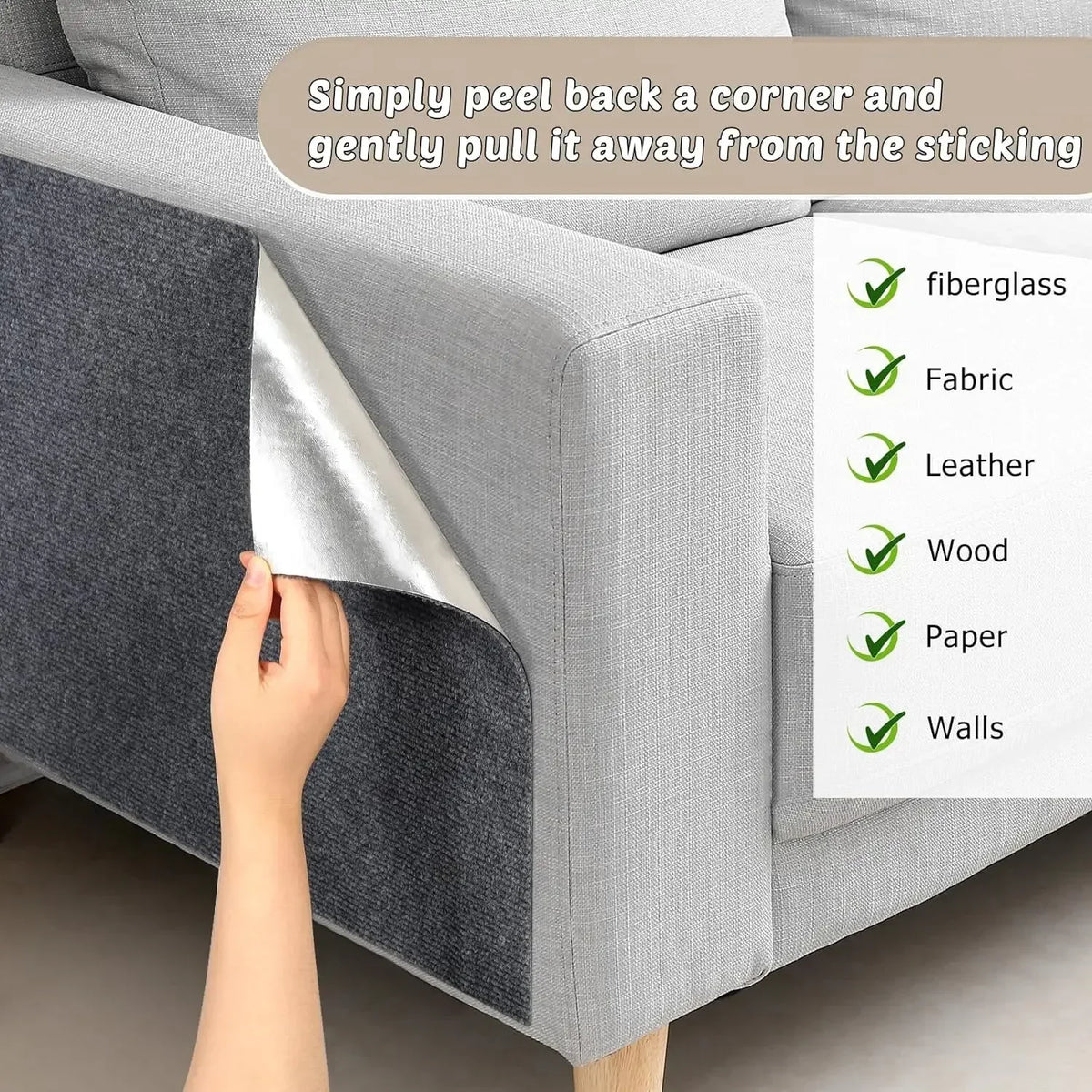 7 Kleuren Kattenkrabpaal Sofa Beschermer Kattenkrabmat Bescherming Trimbaar Zelfklevend Tapijt DIY Kattenkrabmat