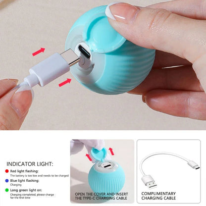 Interactieve kattenbal Slimme kattenspeelgoed Elektronisch interactief kattenspeelgoed Automatisch rollend magisch bal speelgoed voor binnen PetAccessories